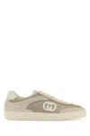 Gucci Fabric And Suede Sneakers With Mesh Panels