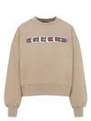 Gucci Caramel-coloured Sweatshirt With Printed Logo