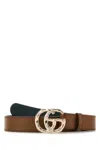 Gucci Women Caramel Leather Belt In Brown