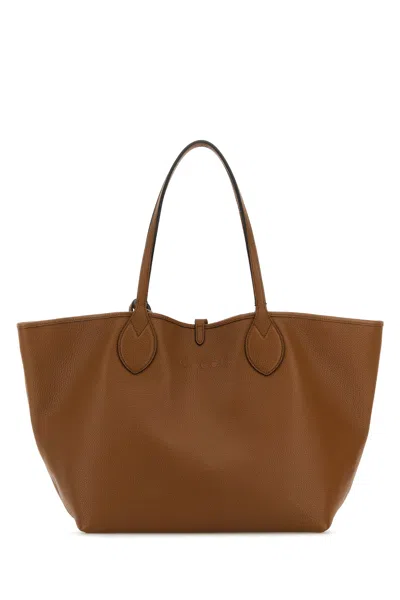 Gucci Women Caramel Leather Reversible Shopping Bag