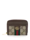 Gucci Women Card Case Ophidia T.gg Sup/dol In Brown
