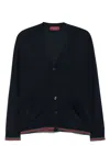 Gucci Women Long Sleeve V-neck Cardigan In Blue