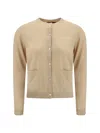 Gucci Luxe Ribbed Cashmere Cardigan Pockets