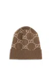 Gucci Women Cashmere Gg Hat In Brown