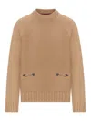 Gucci Horsebit Wool Cashmere Sweater In White