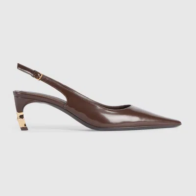 Gucci Women's Castello Slingback In Brown