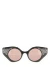 Gucci Womens Gc002002 Gg1327s Round-frame Polyamide Sunglasses Black In Multicolor