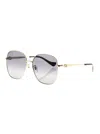 Gucci Women Chain Bridge Sunglasses In Gray