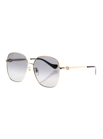 Gucci Women Chain Bridge Sunglasses In Gray