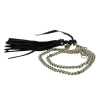 Gucci Women's Chain Tassel Gold / Black Leather Belt (80 / 32) In Gold / Black