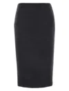 Gucci Dark Grey Embroidered Wool And Silk Skirt