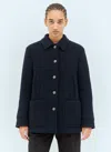 Gucci Wool-blend Bouclé-tweed Coat In Blue