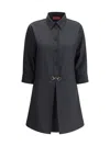 Gucci Womens Horsebit Long-sleeves Wool Mini Dress Ardesia Grey In Gray