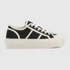Gucci Canvas Sneakers With Contrast Trim And Rubber Sole In Black