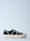 Gucci Canvas Sneakers With Contrast Trim And Rubber Sole