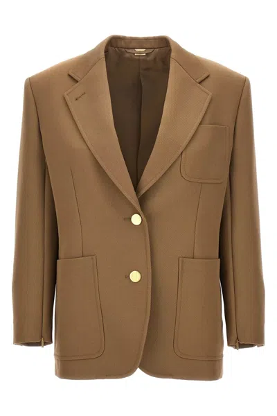 Gucci Women Clamp Blazer In Brown