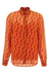 Gucci Women Clamp Print Shirt In Multicolor