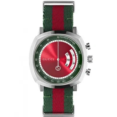 Pre-owned Gucci Women's Classic Red Dial Watch - Ya157304