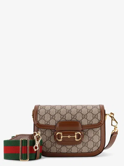 Gucci Women Coated Canvas  Horsebit 1955 Crossbody Bag With Gg Supreme Motif In Multi