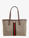 Gucci Women Coated Canvas Ophidia Shopping Bag With Supreme Gg Fabric In Multi