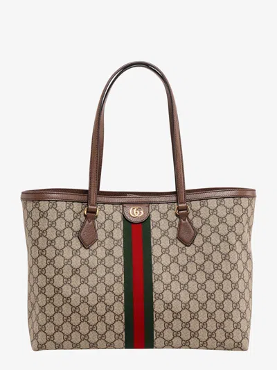 Gucci Women Coated Canvas Ophidia Shopping Bag With Supreme Gg Fabric In Multi