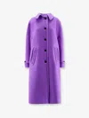 Gucci Women Compact Cashmere Wool Coat In Purple
