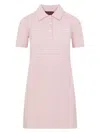 Gucci Compact Mini Polo Dress In Pink & Purple