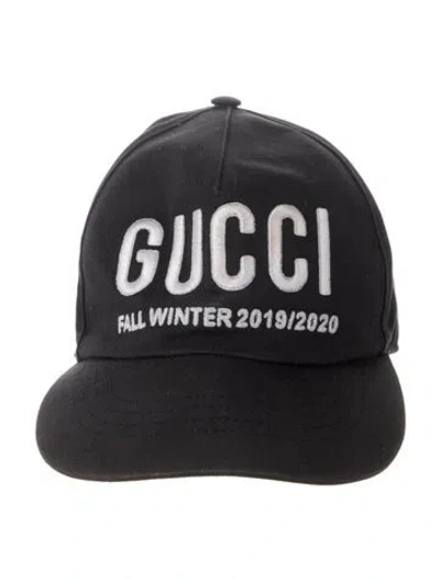 Pre-owned Gucci Women's Cotton Baseball Cap In Black