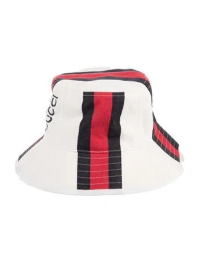 Pre-owned Gucci Women's Cotton Bucket Hat W/tags In White