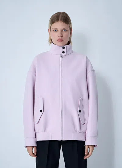 GUCCI GUCCI WOMEN COTTON CANVAS DELAVÉ BOMBER JACKET