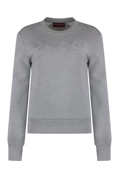 GUCCI WOMEN'S COTTON CREW-NECK SWEATSHIRT
