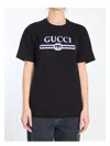 Gucci Printed Logo T-shirt In Black