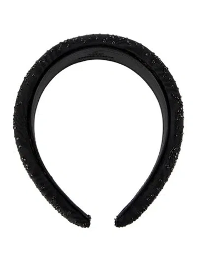 Pre-owned Gucci Women's Cotton Headband In Black