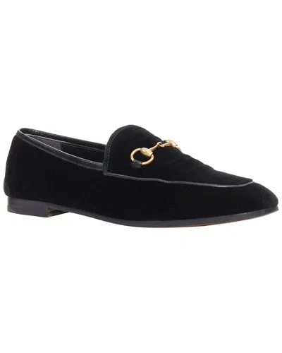 Pre-owned Gucci Women's Cotton Jordaan Horsebit Loafer (authentic Pre-loved)