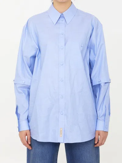 Gucci Women's Cotton-oxford Shirt In Light Blue