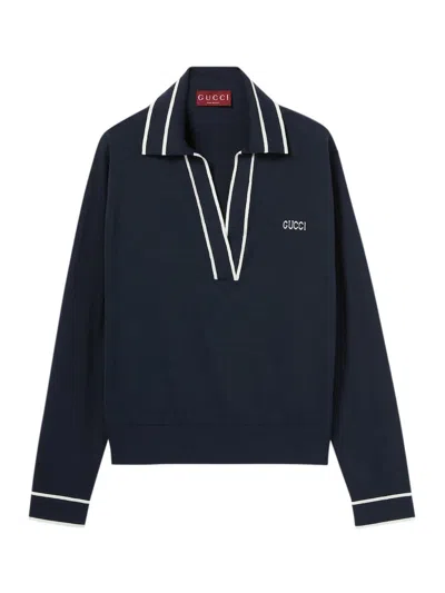 GUCCI GUCCI WOMEN COTTON POLO WITH GUCCI INLAY