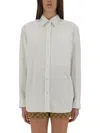 Gucci Women Cotton Poplin Shirt In White