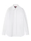 Gucci Women Cotton Poplin Shirt With Embossed Logo In White