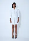 Gucci Women Cotton Poplin Shirt With Horsebit Hardware In White