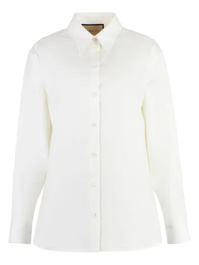 Gucci Women's Cotton Shirt In White