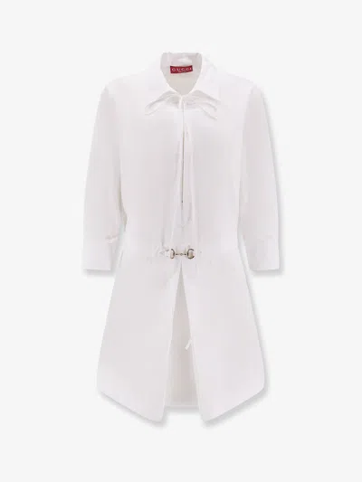 Gucci Women Cotton Short Dress With Horsebit Detail