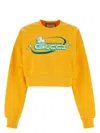 Gucci Crew Neck Cropped Sweatshirt With Graphic Print