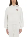 Gucci Women Cotton Sweatshirt With Embroidery In White