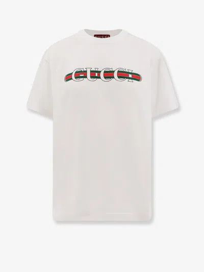 Gucci Women Cotton T-shirt With Iconic Print In White