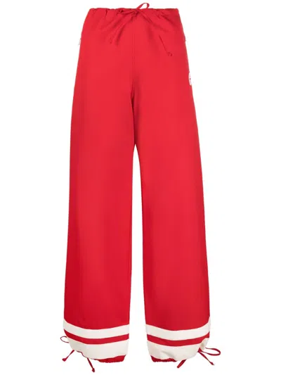Gucci Women Cotton Trousers In Red