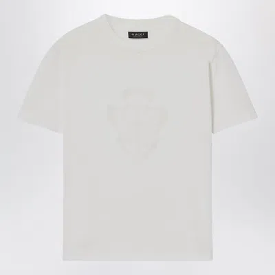 Gucci White Cotton Tshirt With Logo Crest