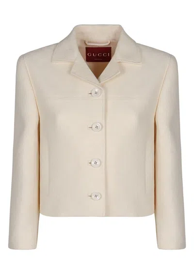 Gucci Women's Crãªpe De Chine Jacket In Neutral