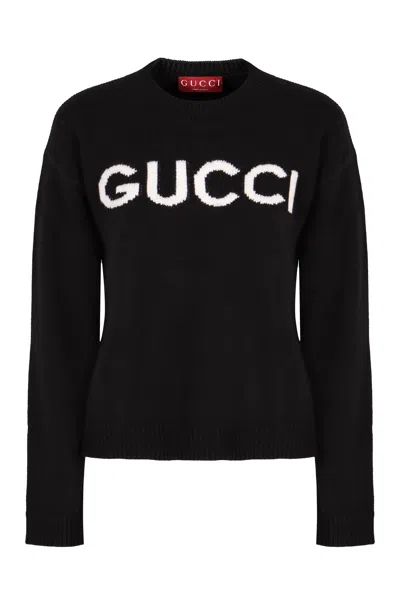 GUCCI WOMEN'S CREW-NECK WOOL SWEATER