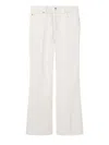 Gucci Fitted Crop Flare Pants With Five-pocket Design In White