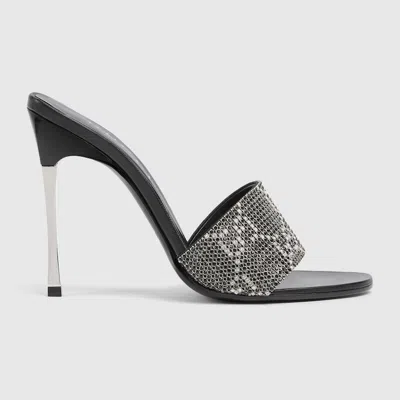 Gucci Women's Crystal Bombshell Slide Sandal In Black